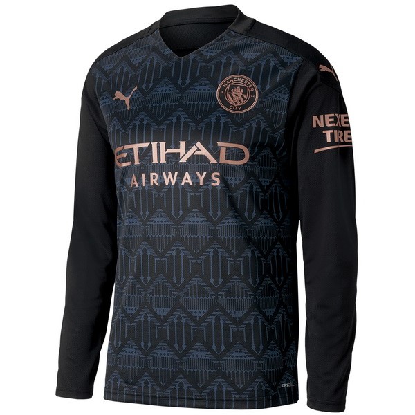 Thailande Maillot Football Manchester City Exterieur ML 2020-21 Noir